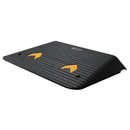Upgraded Rubber Threshold Ramp, 8.9 cm Rise Door Ramp with 1 Channel, Natural Rubber Car Ramp with Non-Slip Textured Surface, 15 tons Load Capacity Curb Ramp for Wheelchair and Scooter.