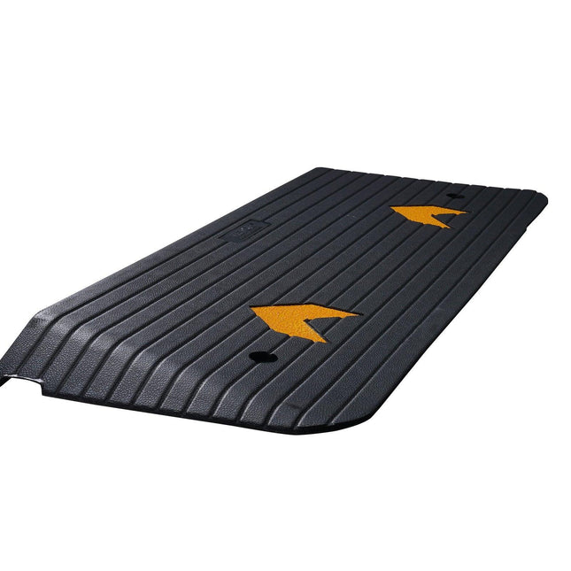 Upgraded Rubber Threshold Ramp, 3.8 cm Rise Wheelchair Ramp Doorway, Natural Curb Ramp Rated 15 tons Load Capacity, Non-Slip Textured Surface Rubber Curb Ramp for Wheelchair and Scooter.