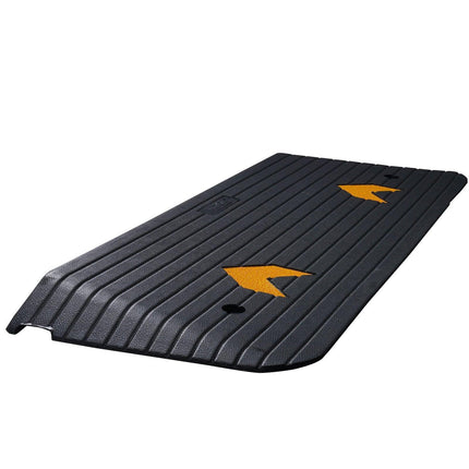 Upgraded Rubber Threshold Ramp, 3.8 cm Rise Wheelchair Ramp Doorway, Natural Curb Ramp Rated 15 tons Load Capacity, Non-Slip Textured Surface Rubber Curb Ramp for Wheelchair and Scooter.