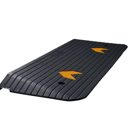Rubber Threshold Ramp, 5 cm Rise Threshold Ramp Doorway, Recycled Rubber Power Threshold Ramp Rated 15 tons Load Capacity, Non-Slip Surface Rubber Solid Threshold Ramp for Wheelchair and Scooter.
