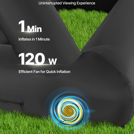 14 ft Inflatable Movie Screen 16:9 600D Movie Projector with Portable Bag.