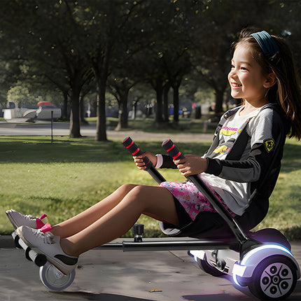 Hoverboard Seat Attachment, Compatible with All 16.5cm20.3cm21.6cm25.4 Hoverboards,Grips Control,Adjustable Frame Length and 99.8 kg Load Capacity,Hover Board Go Karts Accessory,for Kids Adults.