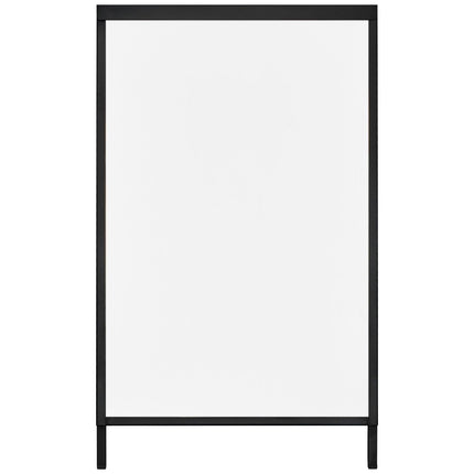 A Frame Sidewalk Sign, 61x91cm Heavy Duty Slide-in Signboard Holder, Double-Sided Folding Sandwich Board Signs, Steel Pavement Sign Poster for Outdoor Business Street Advertising (Frame only).