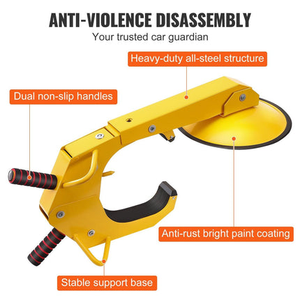Wheel Lock Clamp, 1 Pack Trailer Wheel Lock, Heavy-Duty Anti Theft Tire Lock, Adjustable Tire Boot Lock Tire Claw, Trailer Wheel Locks for RV Trailers, Cars, Trucks, SUVs.