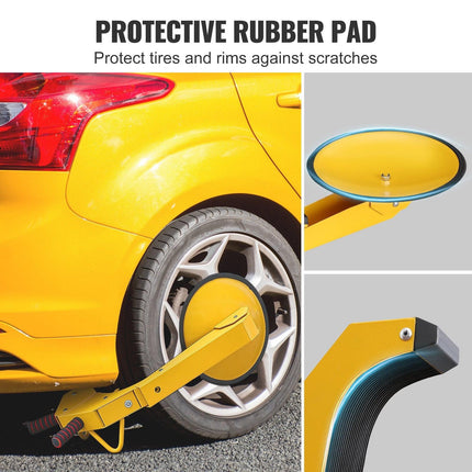 Wheel Lock Clamp, 1 Pack Trailer Wheel Lock, Heavy-Duty Anti Theft Tire Lock, Adjustable Tire Boot Lock Tire Claw, Trailer Wheel Locks for RV Trailers, Cars, Trucks, SUVs.