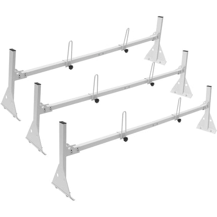 VEVOR 3-Bar Van Roof Ladder Rack Adjustable 56.3"-61.4" for Full-Size Vans.