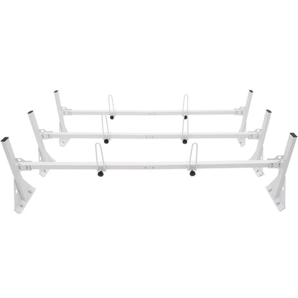 VEVOR 3-Bar Van Roof Ladder Rack Adjustable 56.3"-61.4" for Full-Size Vans.
