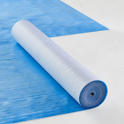 Carpet Protection Film, 40" x 84' Floor and Surface Shield, Easy to Cut Simple Installation, Fiber Fabric Car Mat Protection Film Roll for Construction & Renovation,Blue.