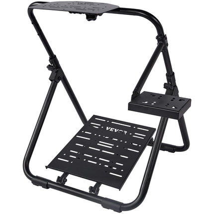 Foldable Racing Steering Wheel Stand, Height Adjustable Universal Base Compatible with Logitech & Thrustmaster Racing Wheel and Pedal, Heavy-duty Frame Standard GT/Formula Seating Portable.