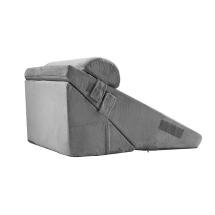 Bed Wedge Pillow for Sleeping, 3 Pcs Adjustable Orthopedic Bed Wedge Set, with Washable Cover & Foam Support, Post Surgery Pillow for Acid Reflux, Back Pain, Snoring Relief & GERD, Dark Grey.