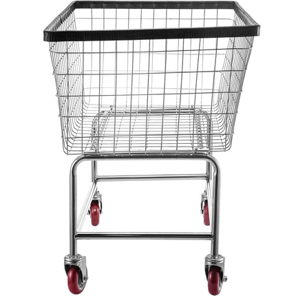 Wire Laundry Cart Wire Laundry Basket 4.5 Bushel Heavy Duty w/ 5'' Wheels.