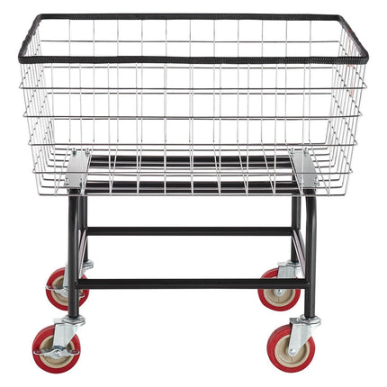 Wire Laundry Cart Wire Laundry Basket 2.8 Bushel Heavy Duty w/ 4'' Wheels.