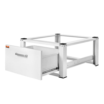 Laundry Pedestal 686mmmW x 366mmH, Washer And Dryer Base Stand Platform Universal Fit 299kg Capacity, Heavy Duty Multi-Functional Base for Washing Machine with Drawer & Rich Accessories.