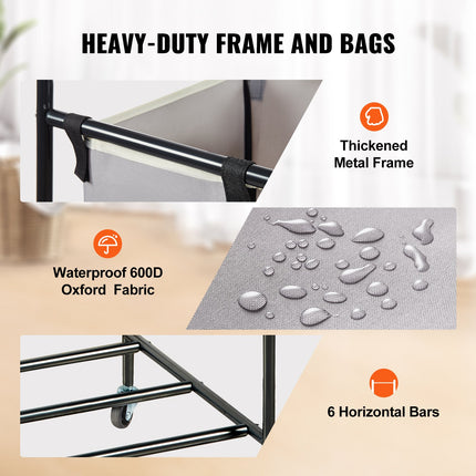 3-Section Laundry Basket, Heavy Duty Laundry Hamper Storage Organizer, Laundry Sorter Cart with Heavy Duty Lockable Wheels for Dirty Clothes in Laundry Room Bedroom.