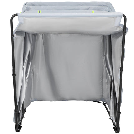 Basket Truck, 8 Bushel Steel Canvas Laundry Basket, 3" Diameter Wheels Truck Cap Basket Canvas Laundry Cart Usually Used to Transport Clothes, Store Sundries Suitable for Hotel, Home, Hospital.