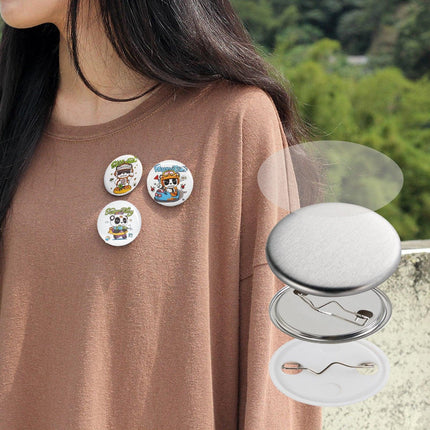 1.25" 32mm Button Badge Parts Supplies for Button Maker Machine 500 Sets.