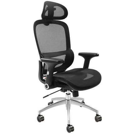 Mesh Office Chair, Adjustable High Back Desk Chair with Mesh Seat, Angle and Height Adjustable Home Office Chair with Lumbar and Head Support, Swivel Computer Task Chair.