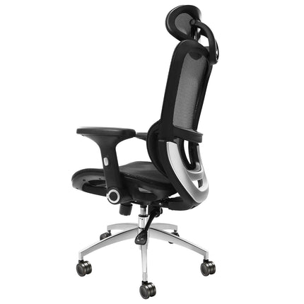Mesh Office Chair, Adjustable High Back Desk Chair with Mesh Seat, Angle and Height Adjustable Home Office Chair with Lumbar and Head Support, Swivel Computer Task Chair.