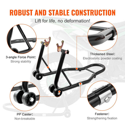 Motorcycle Bike Stand Rear 850 LBS Forklift Spoolift Paddock Swingarm Lift.