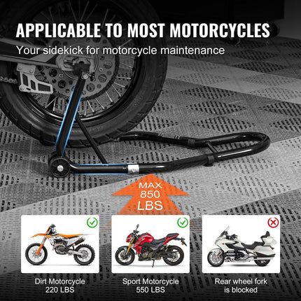 Motorcycle Bike Stand Rear 850 LBS Forklift Spoolift Paddock Swingarm Lift.