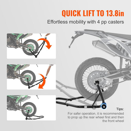 Motorcycle Bike Stand Rear 850 LBS Forklift Spoolift Paddock Swingarm Lift.