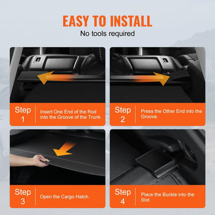 Retractable Cargo Cover for Jeep Grand Cherokee 2 Row 2022-2024 OEM Design.