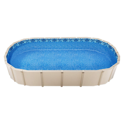 Oval Pool Liner 15x30ft Unibead Style Pool Liner 52in Wall Height.