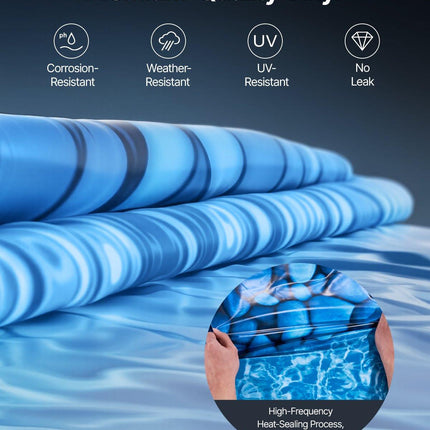 Oval Pool Liner 15x30ft Overlap Style Pool Liner 54in Wall Height.
