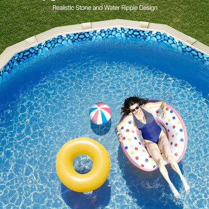 Oval Pool Liner 15x30ft Overlap Style Pool Liner 54in Wall Height.