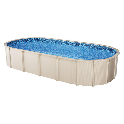Oval Pool Liner 15x30ft Overlap Style Pool Liner 54in Wall Height.