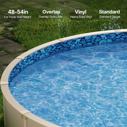 Round Pool Liner 24ft Overlap Style Pool Liner 54in Wall Height.
