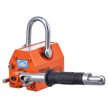 Magnetic Lifter, 100 kg/220 lbs Pulling Capacity, 2.5 Safety Factor, Neodymium & Steel, Lifting Magnet with Release, Permanent Lift Magnets, Heavy Duty Magnet for Hoist, Shop Crane, Block, Board.