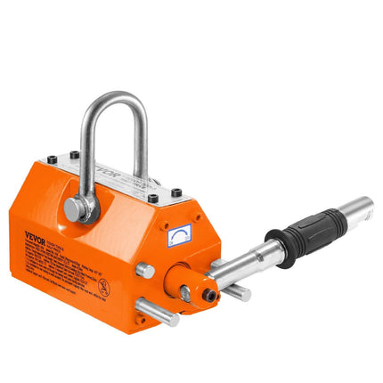 VEVOR Magnetic Lifter, 300 kg Pulling Capacity, 2.5 Safety Factor, Neodymium & Steel, Lifting Magnet with Release, Permanent Lift Magnets, Heavy Duty Magnet for Hoist, Shop Crane, Block, Board.