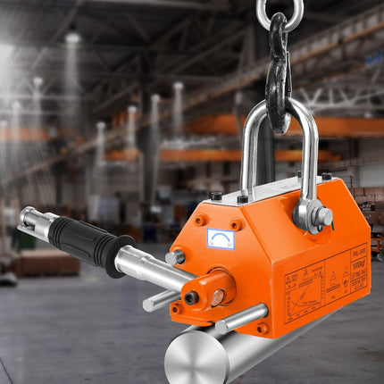 VEVOR Magnetic Lifter, 1000kg Pulling Capacity, 2.5 Safety Factor, Neodymium & Steel, Lifting Magnet with Release, Permanent Lift Magnets, Heavy Duty Magnet for Hoist, Shop Crane, Block, Board.