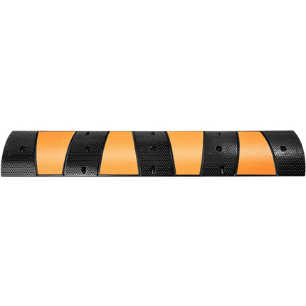 VEVOR Rubber Speed Bump, 1 Pack 2 Channel Speed Bump Hump, 72.8\" Long Modular Speed Bump Rated 22000 LBS Load Capacity, 72.8 x 12.2 x 2.2 Garage Speed Bump for Asphalt Concrete Gravel Driveway-6 FT.