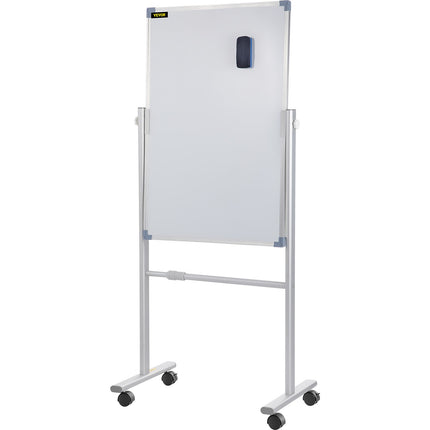 Mobile Dry Erase Board Magnetic Whiteboard w/ Stand 60 x 90cm Double Sided.