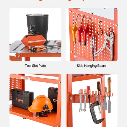Welding Table 40"x24" Welding Workbench with 800LBS Static Weight Capacity.