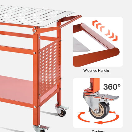Welding Table 40"x24" Welding Workbench with 800LBS Static Weight Capacity.