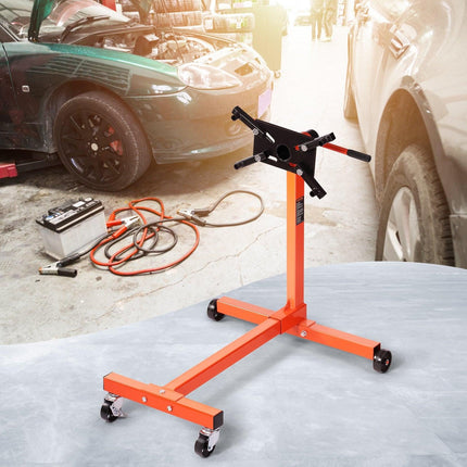 Engine Stand 750LBS Motor Hoist Dolly 360 Degree Adjustable Mounting Head.