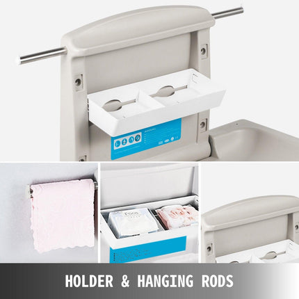 VEVOR Horizontal Baby Changing Table Wall-mounted Baby Diaper Changing Station Vertical Fold Down Baby Changing Table.