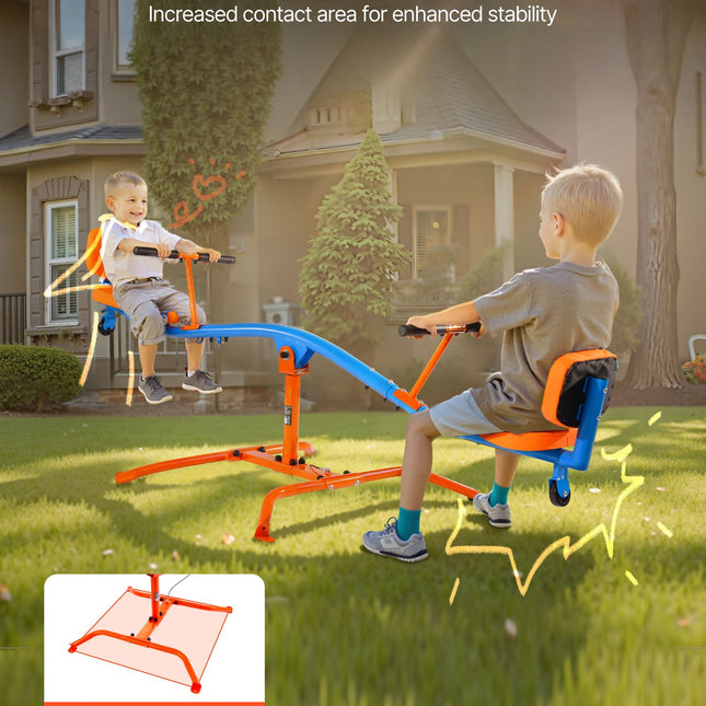 Kids Seesaw 136 kg Capacity 360 Degrees Rotating Teeter Totter Aged 3+.
