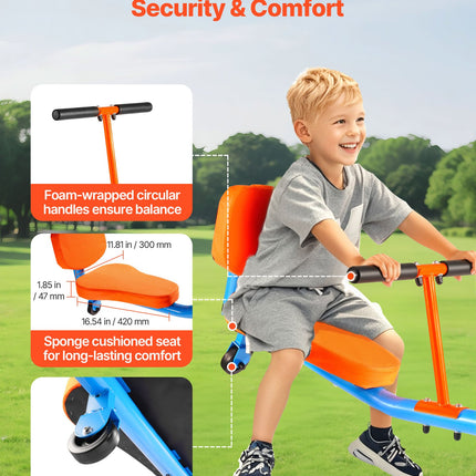 Kids Seesaw 136 kg Capacity 360 Degrees Rotating Teeter Totter Aged 3+.