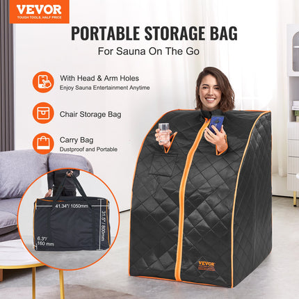 Sauna Tent Far Infrared 1050W Personal Home Spa Loss Weight Detox Therapy.