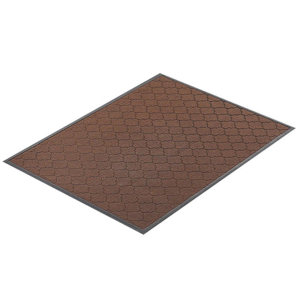 Front Door Mat, 1194 x 889 mm Commercial Floor Mat for Indoor and Outdoor, Modern Stylish Carpet with TPE Backing, Heavy Duty Washable Entry Industrial Rug for Hallway, Balcony, Garage, Brown.