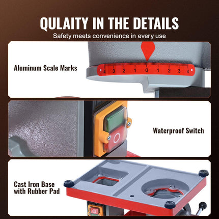 Circular Saw Blade Sharpener, 370W Saw Blade Grinding with Water Injection, Water Injection Circular Saw Blade Sharpening & 6 Saw Centerings, 5-inch Grinding Wheel for Carbide Tipped Saw Blades.