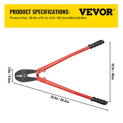 762mm/30" Hand Swager, Swaging Tool for 5/32", 1/4" and 5/16" Aluminum/Copper Sleeves.