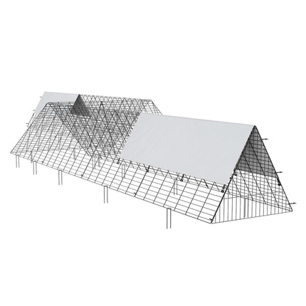 Chicken Tunnels, 729 x 200 x 61.5cm(LxWxH) Chicken Tunnels for Yard, Portable Chicken Tunnels for Outside with Corner Frames, 2 Sets, Suitable for Chickens, Ducks, Rabbits.