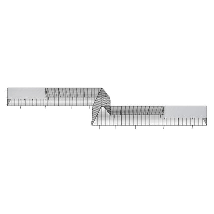 Chicken Tunnels, 729 x 200 x 61.5cm(LxWxH) Chicken Tunnels for Yard, Portable Chicken Tunnels for Outside with Corner Frames, 2 Sets, Suitable for Chickens, Ducks, Rabbits.