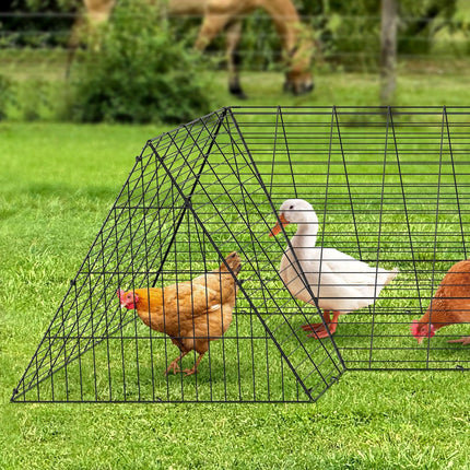 Chicken Tunnels, 400x100x61.5 cm(LxWxH) Chicken Tunnels for Yard, Portable Chicken Tunnels for Outside with Corner Frames, Chicken Coop Run, Suitable for Chickens, Ducks, Rabbits.