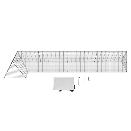 Chicken Tunnels, 400x100x61.5 cm(LxWxH) Chicken Tunnels for Yard, Portable Chicken Tunnels for Outside with Corner Frames, Chicken Coop Run, Suitable for Chickens, Ducks, Rabbits.